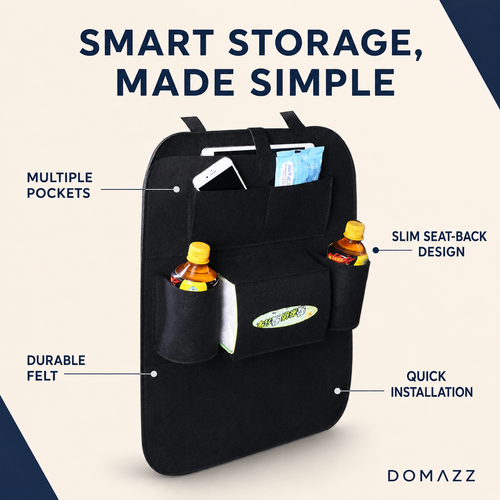 DOMAZZ Car Seat Organiser – Single & Double Pack