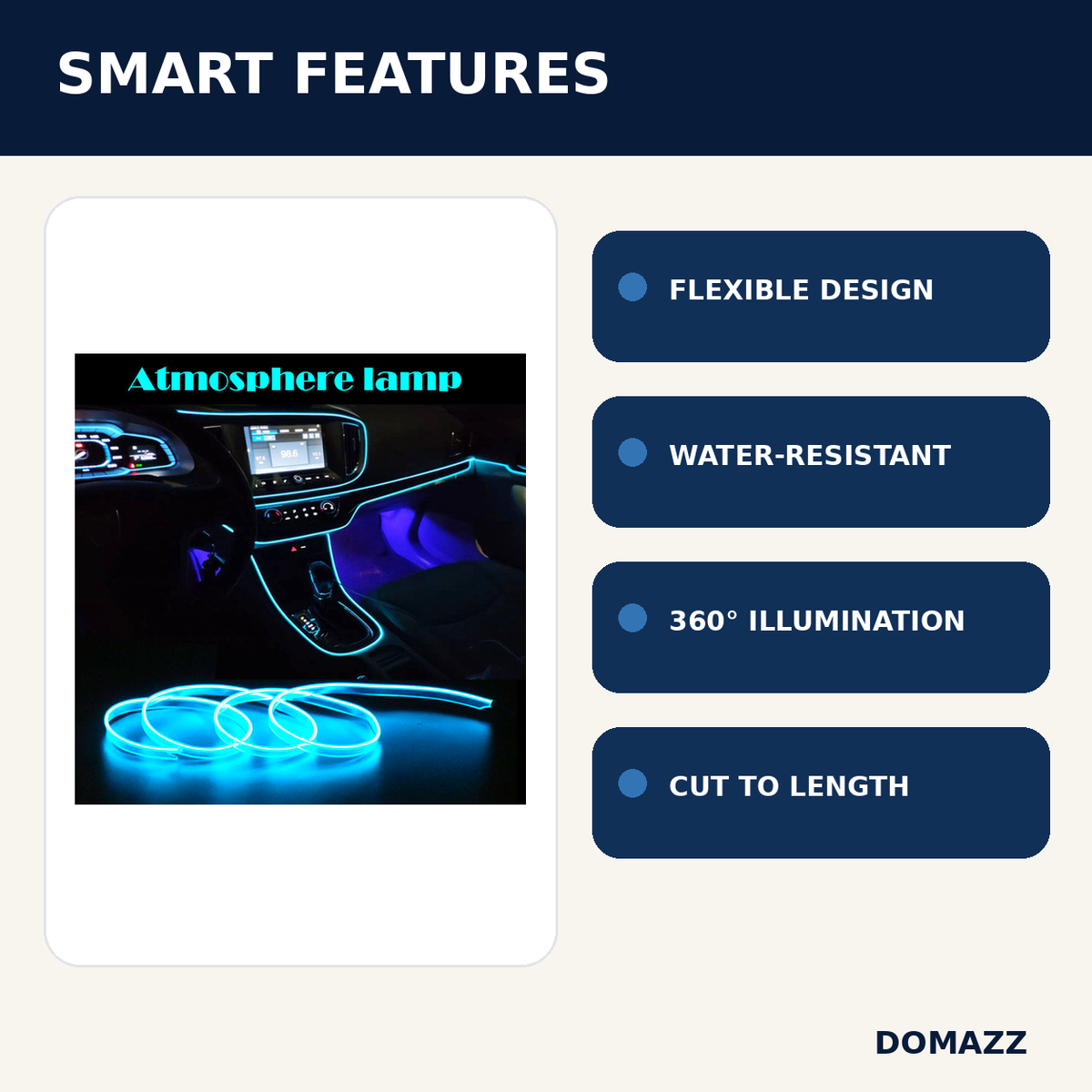 DOMAZZ Ambient LED Strip Light key features
