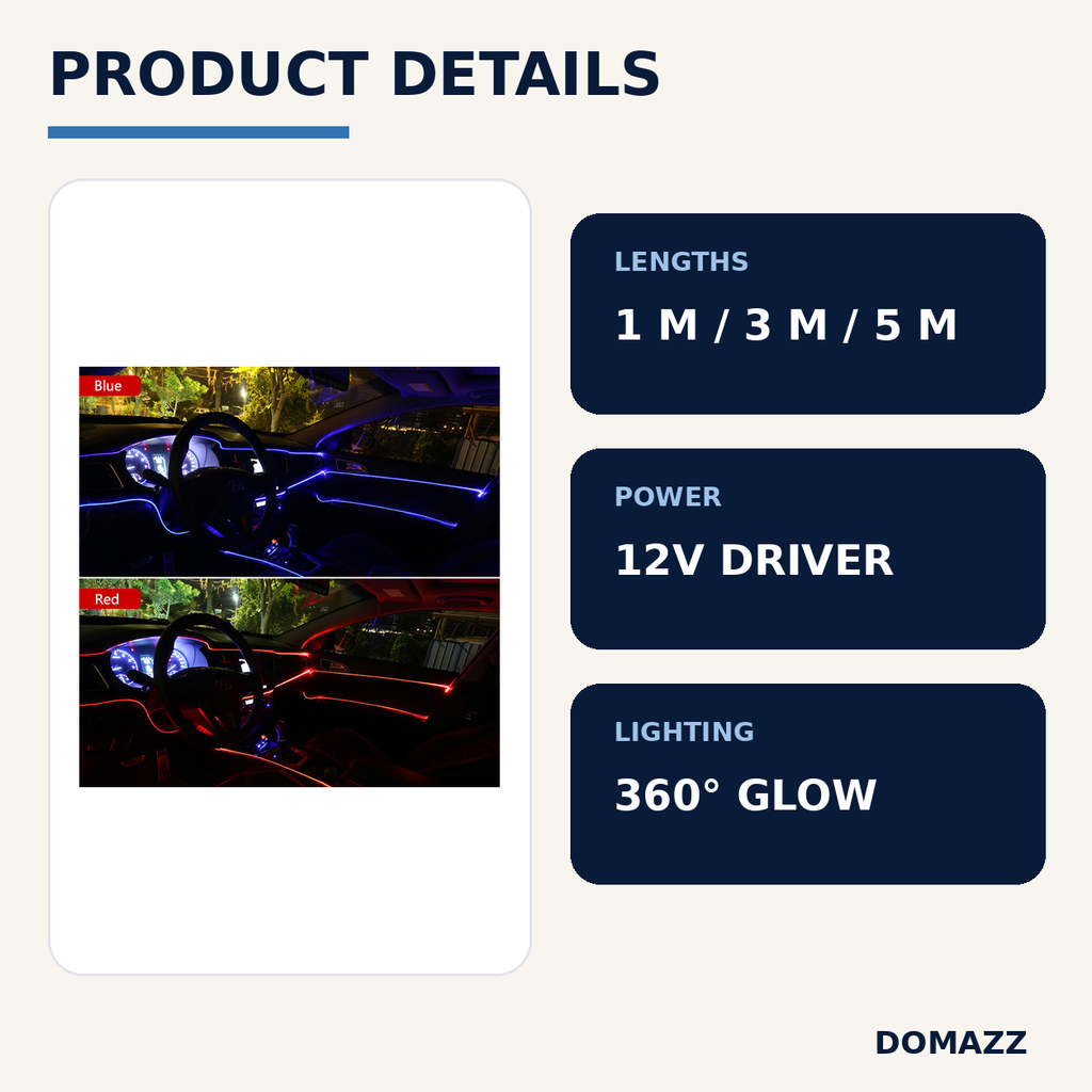 DOMAZZ Ambient LED Strip Light product details and specifications