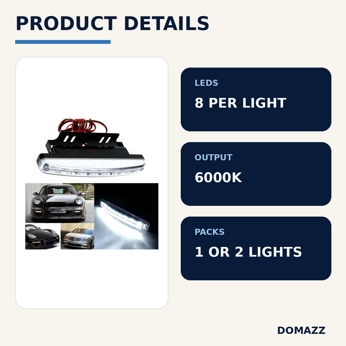 DOMAZZ Car LED Light product details and specifications